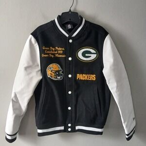Green Bay Packers Size Small Full-Snap Letterman Varsity Jacket NWT $184.99!!!